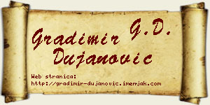 Gradimir Dujanović vizit kartica